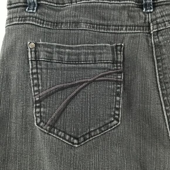 🎁5/$25 Contrast Jeans Women's11 Black Zip Button Closure 5 Pocket Boot Cut - Picture 6 of 10